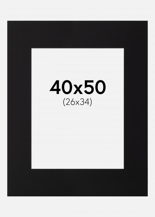 Artlink Passepartout Schwarz Standard (weißer Kern) 40x50 cm (26x34)