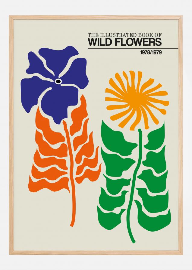 Bildverkstad The Illustrated Book Of Wild Flowers Vol.2 Greige Poster