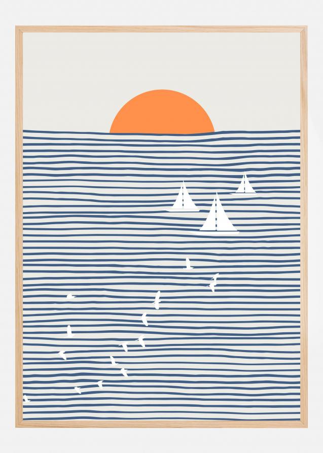Bildverkstad Three White Sails Poster