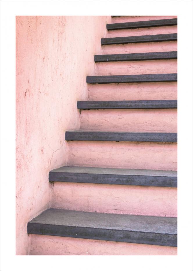 Bildverkstad Pink stairs Poster