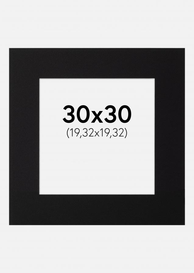 Artlink Passepartout Schwarz Standard (weißer Kern) 30x30 cm (19,32x19,32)