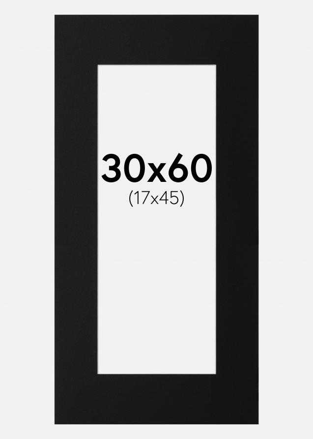 Artlink Passepartout Schwarz Standard (weißer Kern) 30x60 cm (17x45)