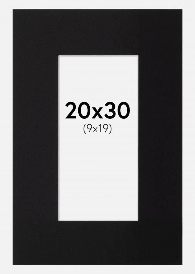 Artlink Passepartout Schwarz Standard (weißer Kern) 20x30 cm (9x19)