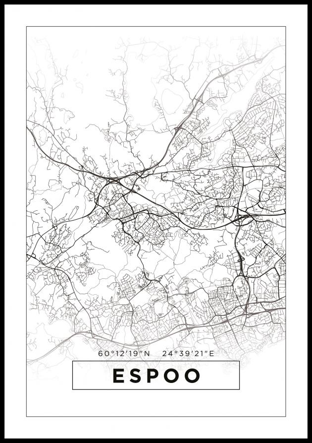 Bildverkstad Map - Espoo - White