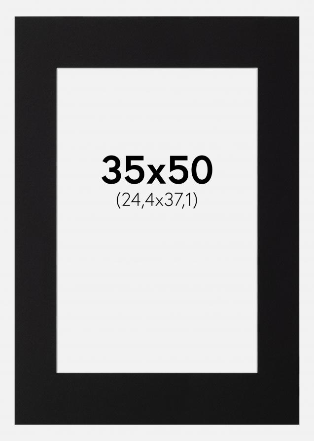 Artlink Passepartout Schwarz Standard (weißer Kern) 35x50 cm (24,4x37,1)