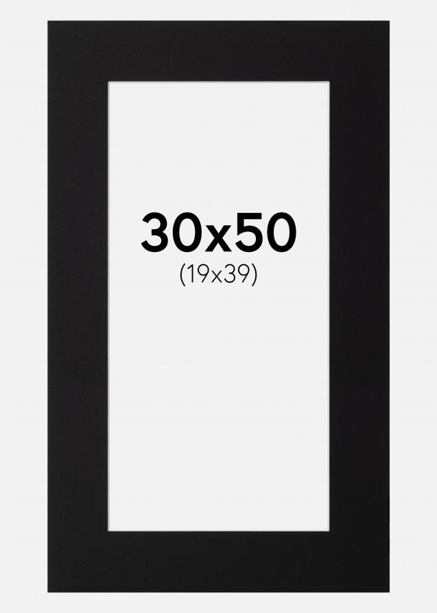 Artlink Passepartout Schwarz Standard (weißer Kern) 30x50 cm (19x39)