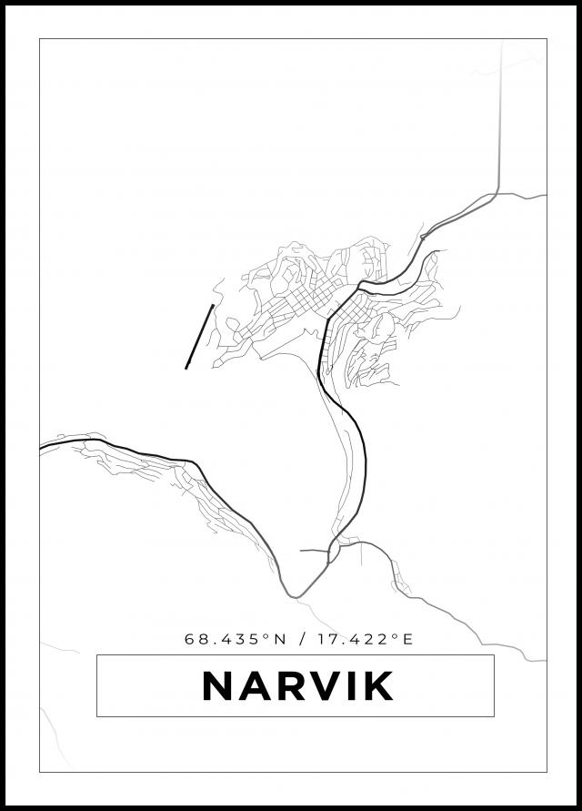 Bildverkstad Map - Narvik - White