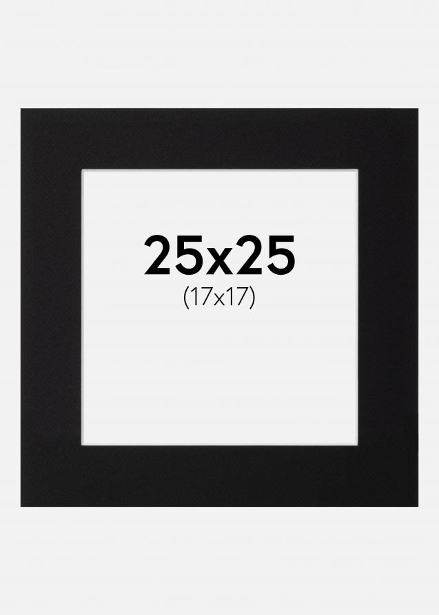 Galleri 1 Passepartout Canson Schwarz (weißer Kern) 25x25 cm (17x17)