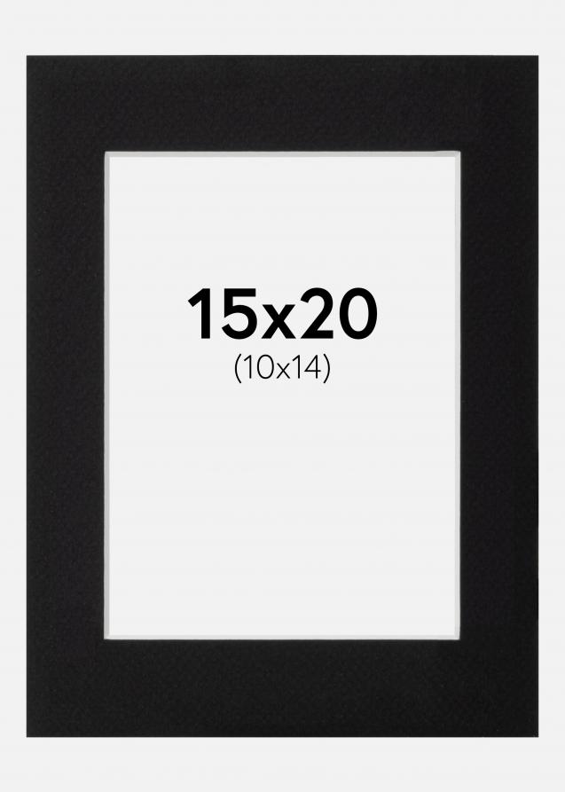 Artlink Passepartout Schwarz Standard (weißer Kern) 15x20 cm (10x14)