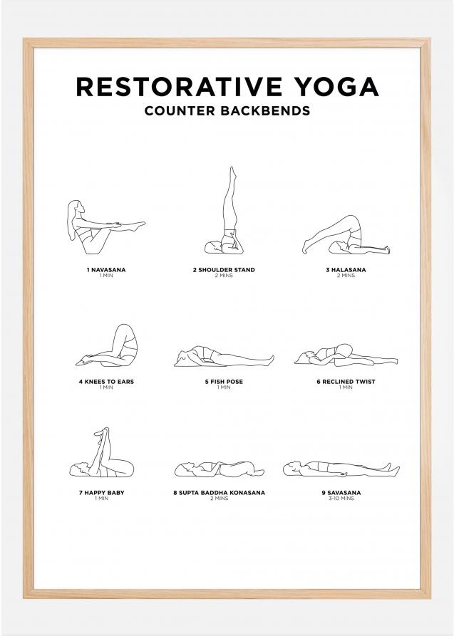 Bildverkstad Restorative Yoga - White Poster