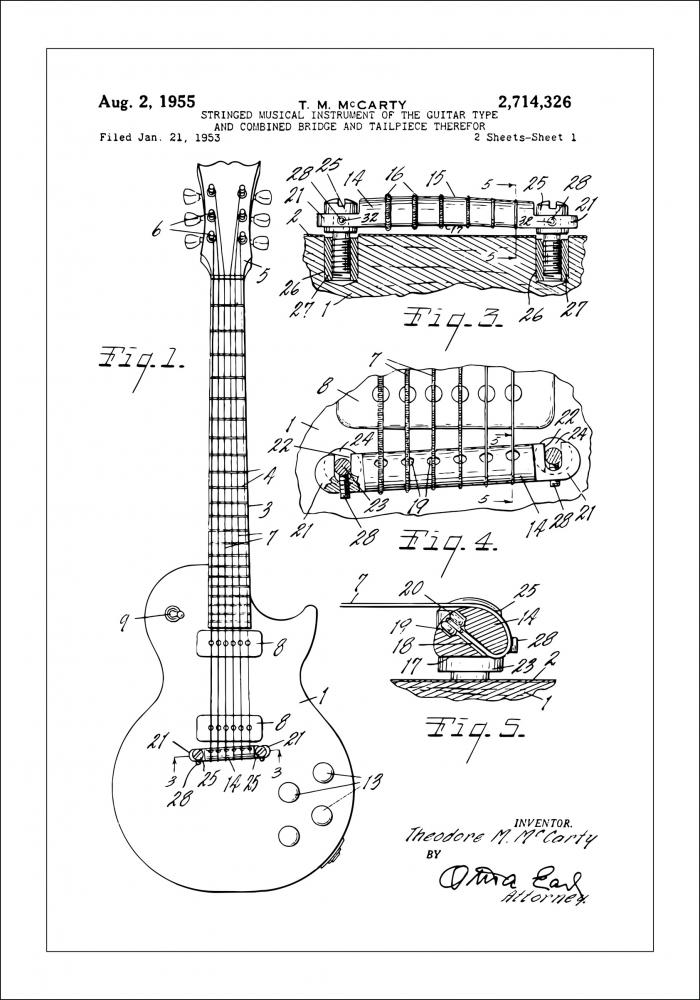 Bildverkstad Patentzeichnung - E-Gitarre I Poster