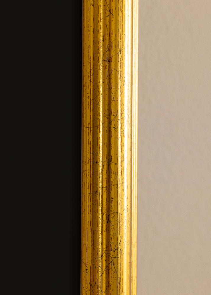 Ram med passepartou Rahmen Vstkusten Gold 13x18 cm - Passepartout Schwarz 10x12 cm