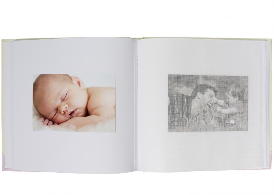 ZEP Babyalbum Alison Rosa 24x24 cm (40 weie Seiten / 20 Blatt)