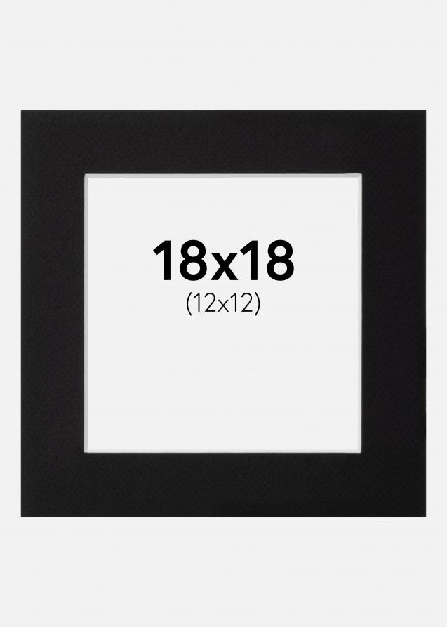 Artlink Passepartout Schwarz Standard (weißer Kern) 18x18 cm (12x12)