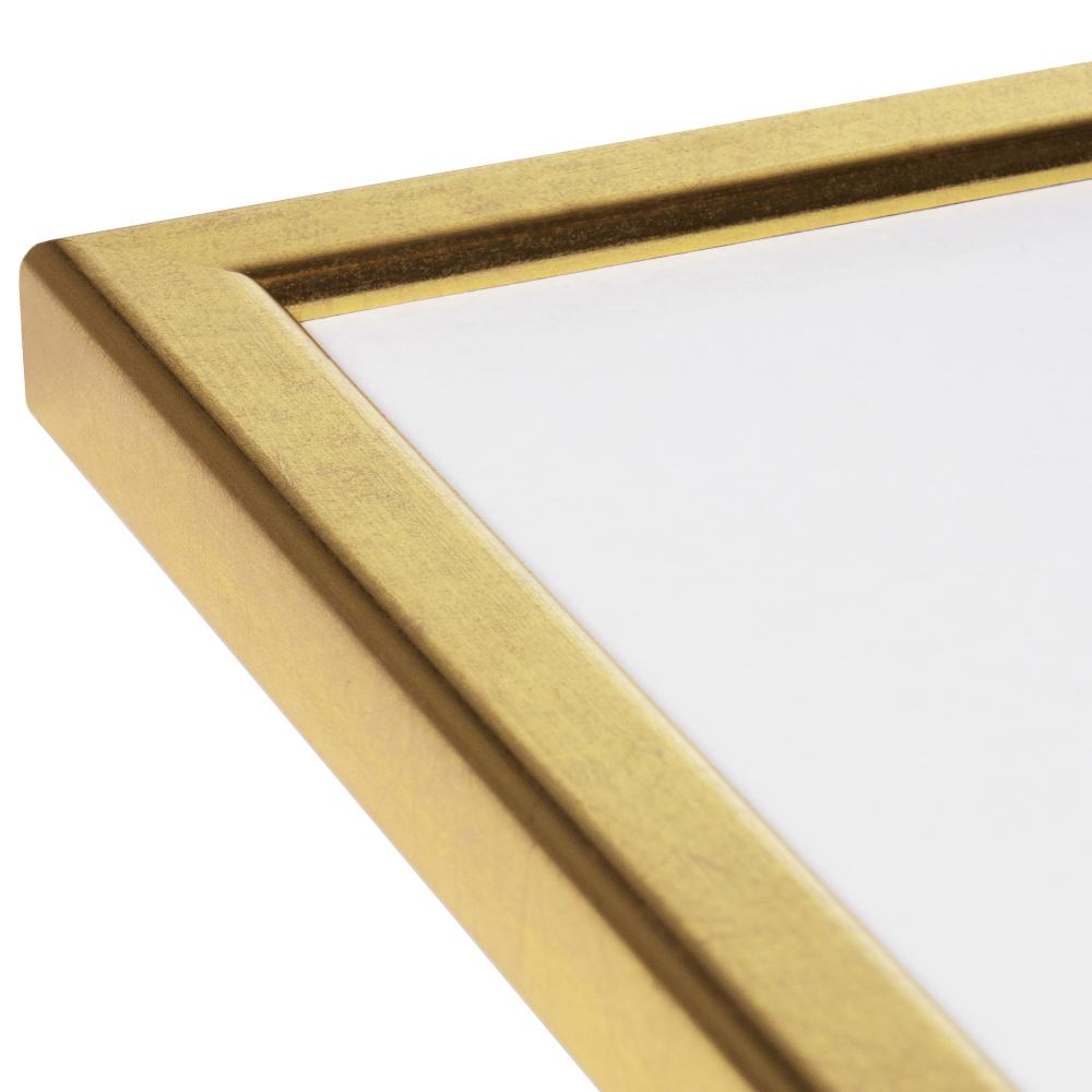 HHC Distribution Rahmen Slim Matt Antireflexglas Gold 10x10 cm