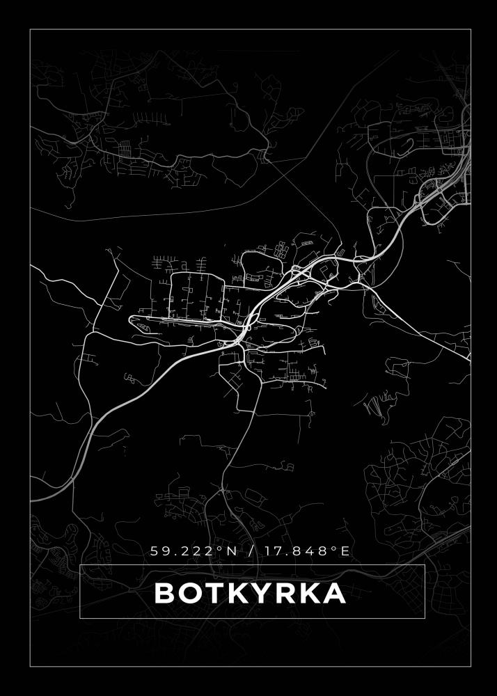 Bildverkstad Map - Botkyrka - Black Poster
