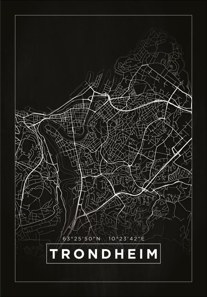 Bildverkstad Map - Trondheim - Black