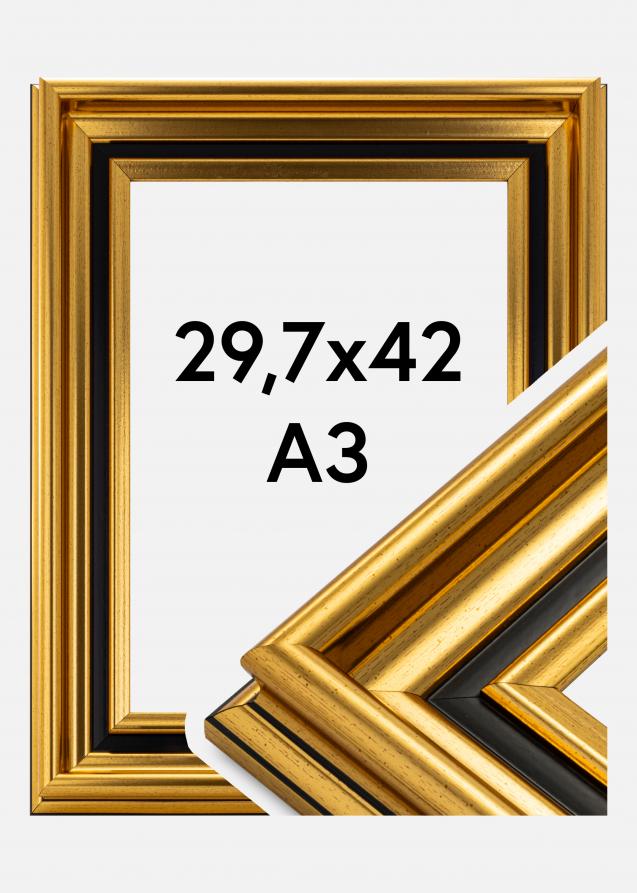 Ramverkstad Rahmen Gysinge Premium Gold 29,7x42 cm (A3)