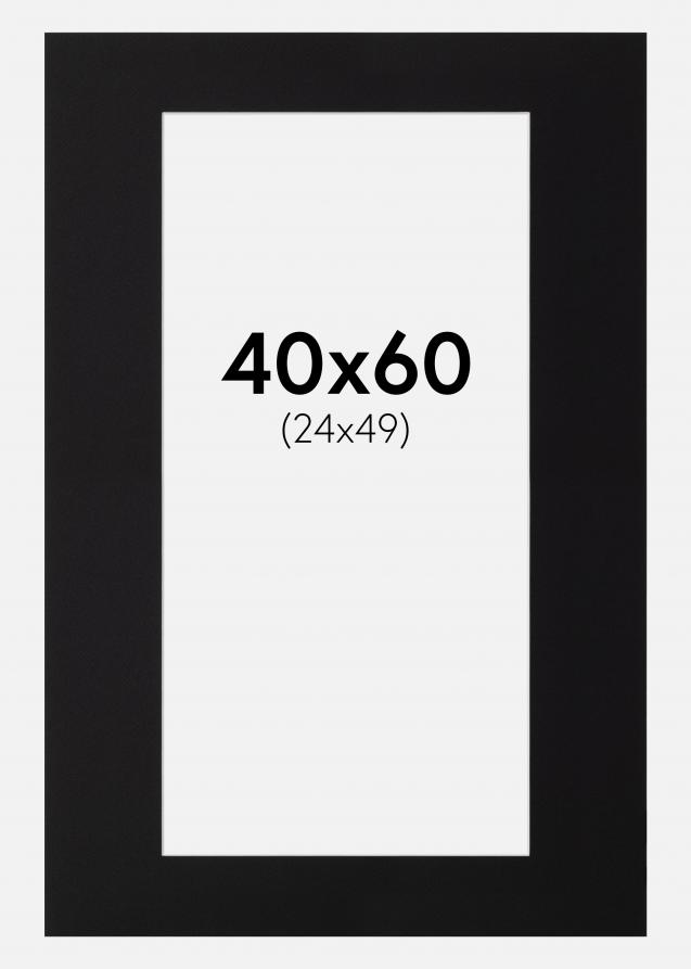 Artlink Passepartout Schwarz Standard (weißer Kern) 40x60 (24x49)