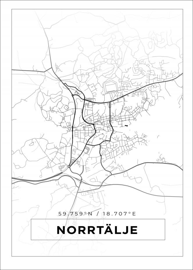 Bildverkstad Map - Norrtlje - White Poster