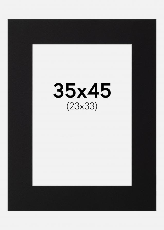 Artlink Passepartout Schwarz Standard (weißer Kern) 35x45 cm (23x33)