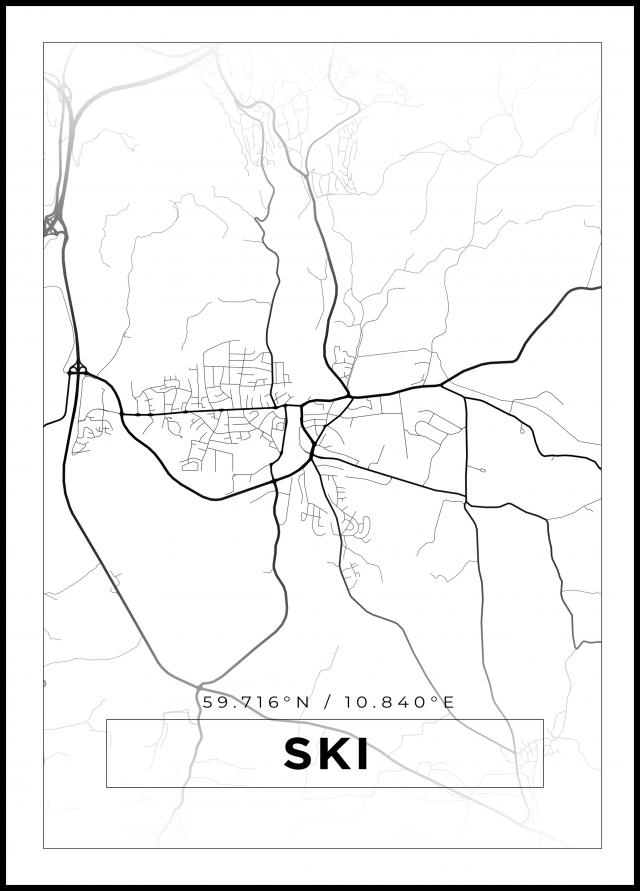 Bildverkstad Map - Ski - White