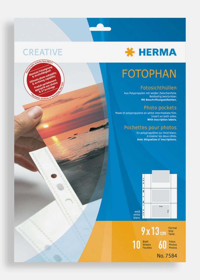  Herma Fototaschen 9x13 cm horizontal - 10er-Pack Wei