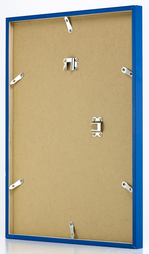 Ram med passepartou Rahmen E-Line Blau 70x100 cm - Passepartout Schwarz 62x93 cm