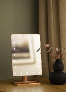 KAILA KAILA Kosmetikspiegel LED mit Bluetooth-Lautsprecher Rosgold 18x30 cm
