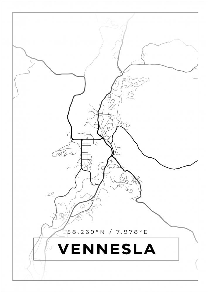 Bildverkstad Map - Vennesla - White