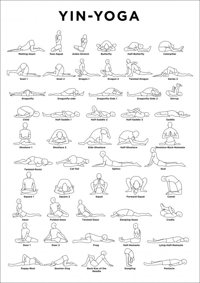 Bildverkstad Yoga - White Poster