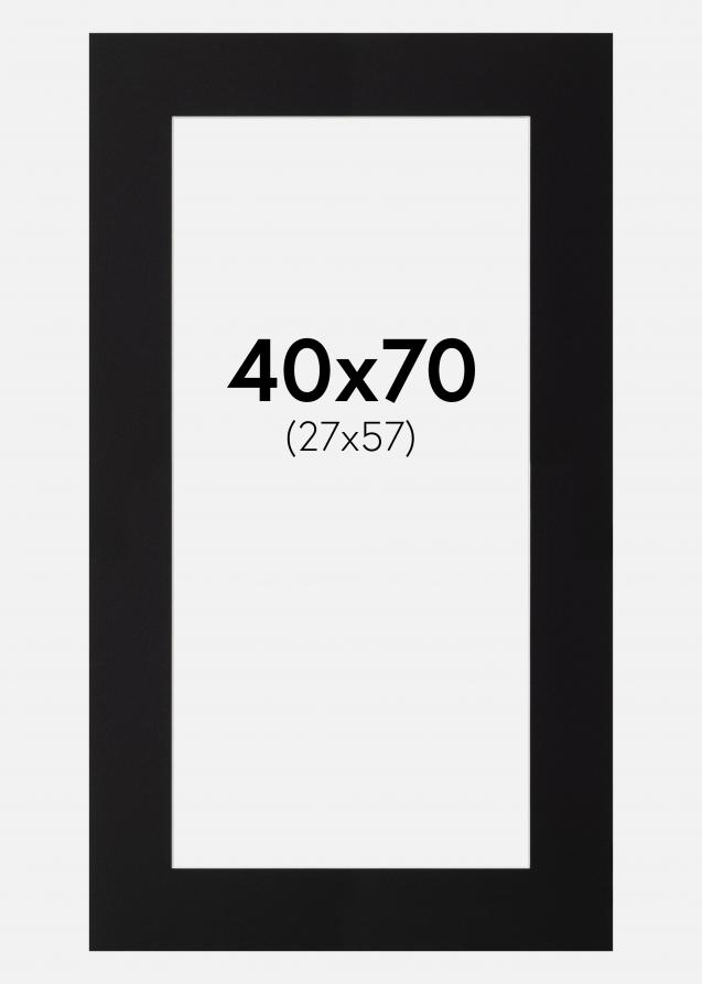 Artlink Passepartout Schwarz Standard (weißer Kern) 40x70 cm (27x57)
