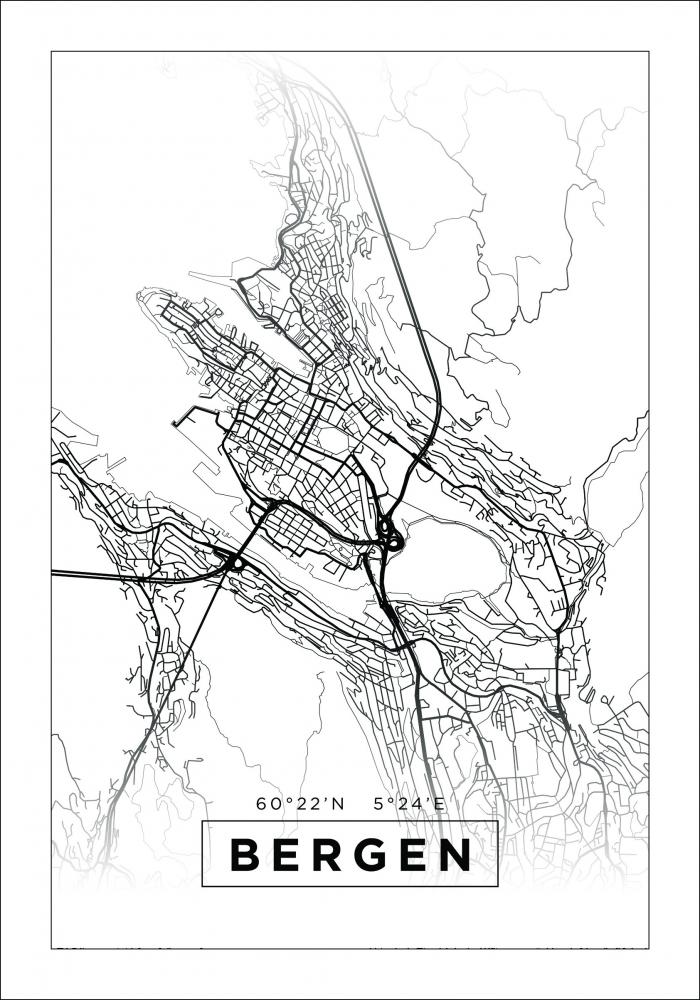 Bildverkstad Map - Bergen - White