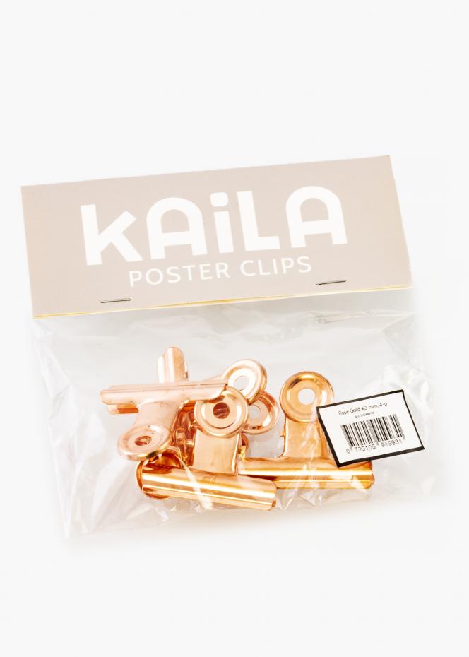 KAILA KAILA Poster Clip Rose Gold 40 mm - 4-p