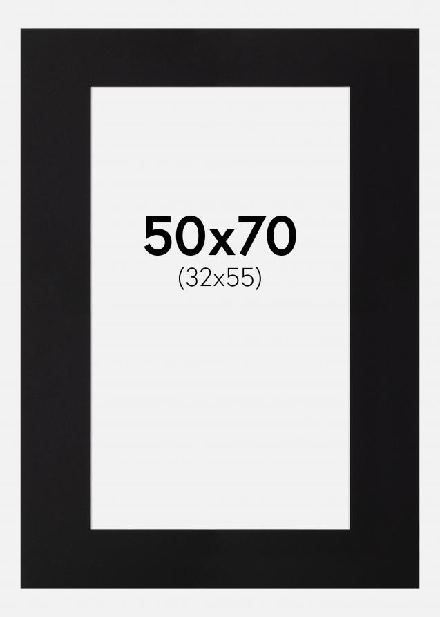 Artlink Passepartout Schwarz Standard (weißer Kern) 50x70 cm (32x55)