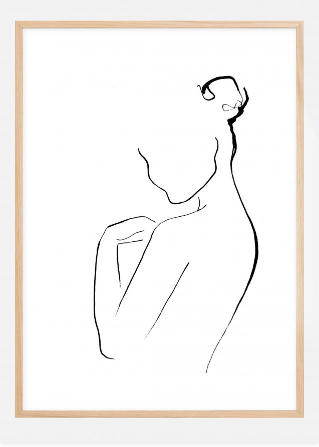 Cora konst & illustration Woman In Ink Poster