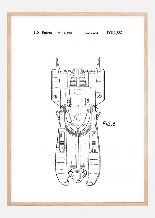 Bildverkstad Patentzeichnung - Batman - Batmobile 1990 IIII Poster