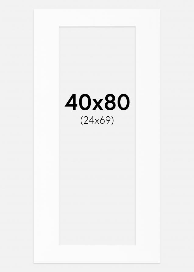 Artlink Passepartout Weiß Standard (weißer Kern) 40x80 cm (24x69)