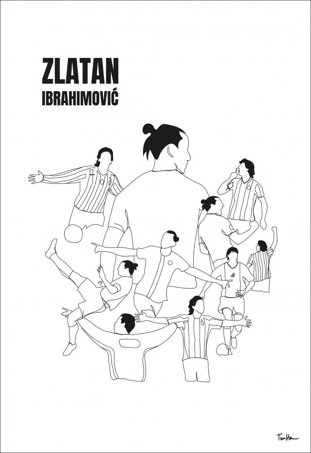 Bildverkstad History Of Zlatan With Name Poster