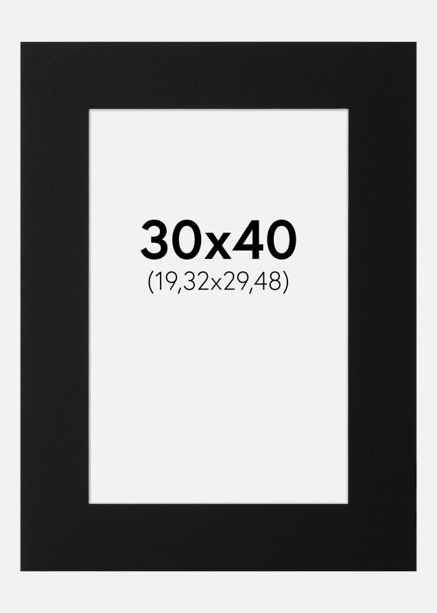 Artlink Passepartout Schwarz Standard (weißer Kern) 30x40 cm (19,32x29,48)