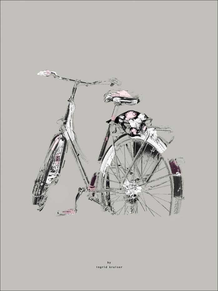 Bildverkstad Flower Bike Poster