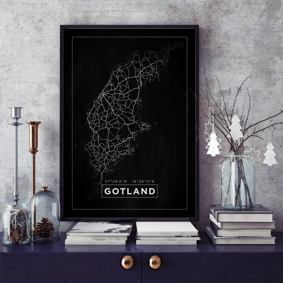 Bildverkstad Map - Gotland - Black