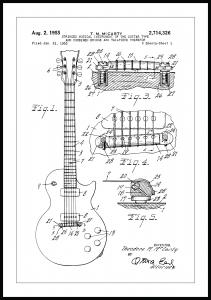 Lagervaror egen produktion Patentzeichnung - E-Gitarre I Poster