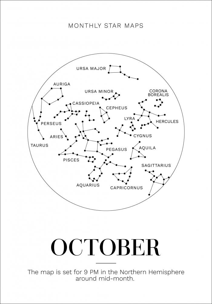 Bildverkstad Monthly star October Poster