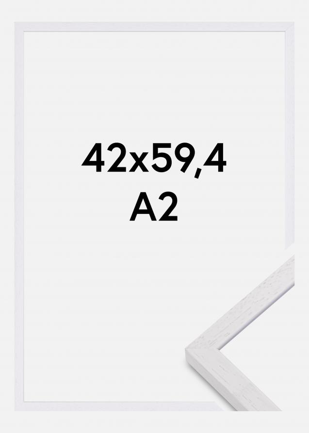 Mavanti Bilderrahmen Glendale Matt Antireflexglas Weiß 42x59,4 cm (A2)