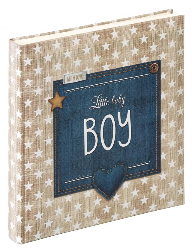 Walther Little Babyalbum Boy Blau - 28x30,5 cm (50 weiße Seiten / 25 Blatt)