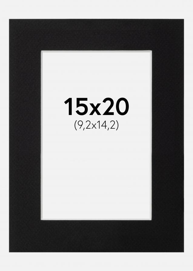 Artlink Passepartout Schwarz Standard (weißer Kern) 15x20 cm (9,2x14,2)