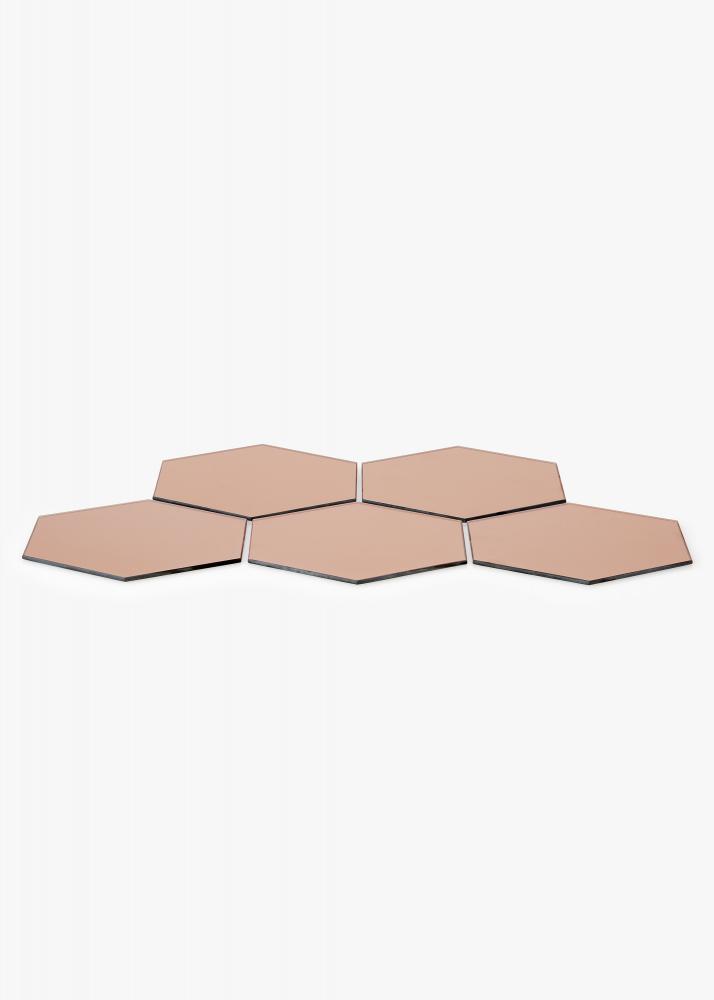 KAILA KAILA Spiegel Hexagon Rose Gold 18x21 cm - 5er-Pack