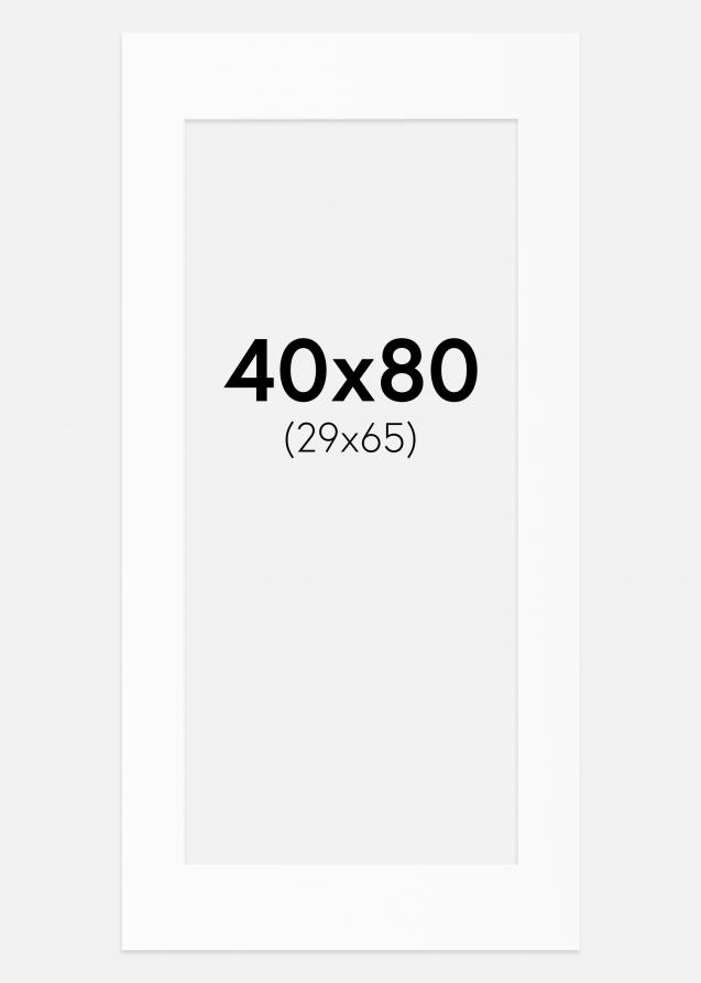 Artlink Passepartout Weiß Standard (weißer Kern) 40x80 cm (29x65)