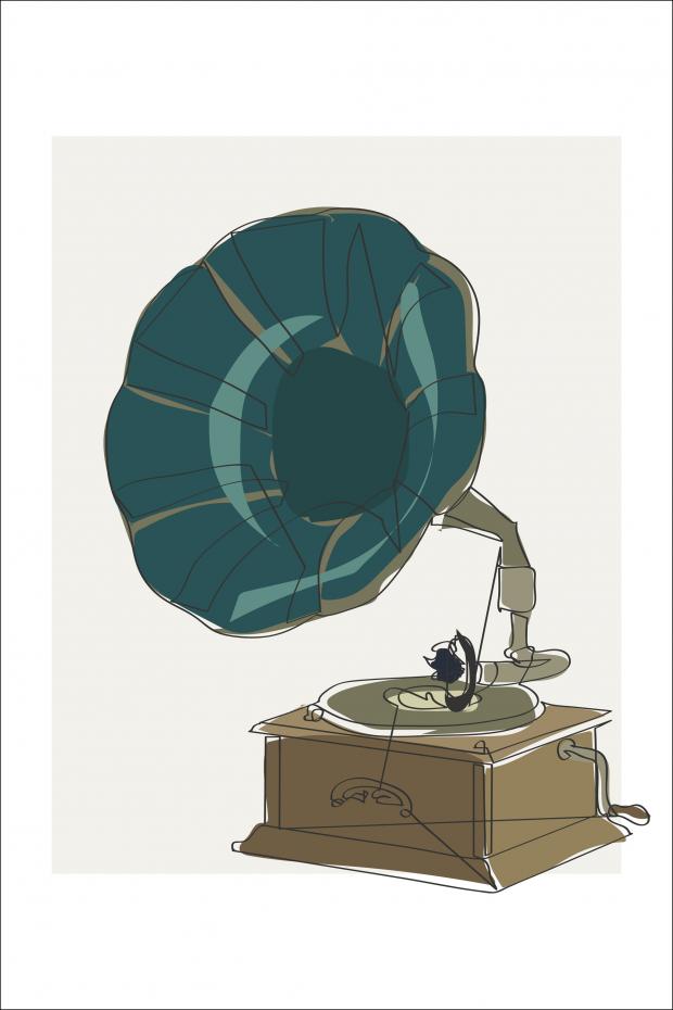 Bildverkstad Gramophone Poster